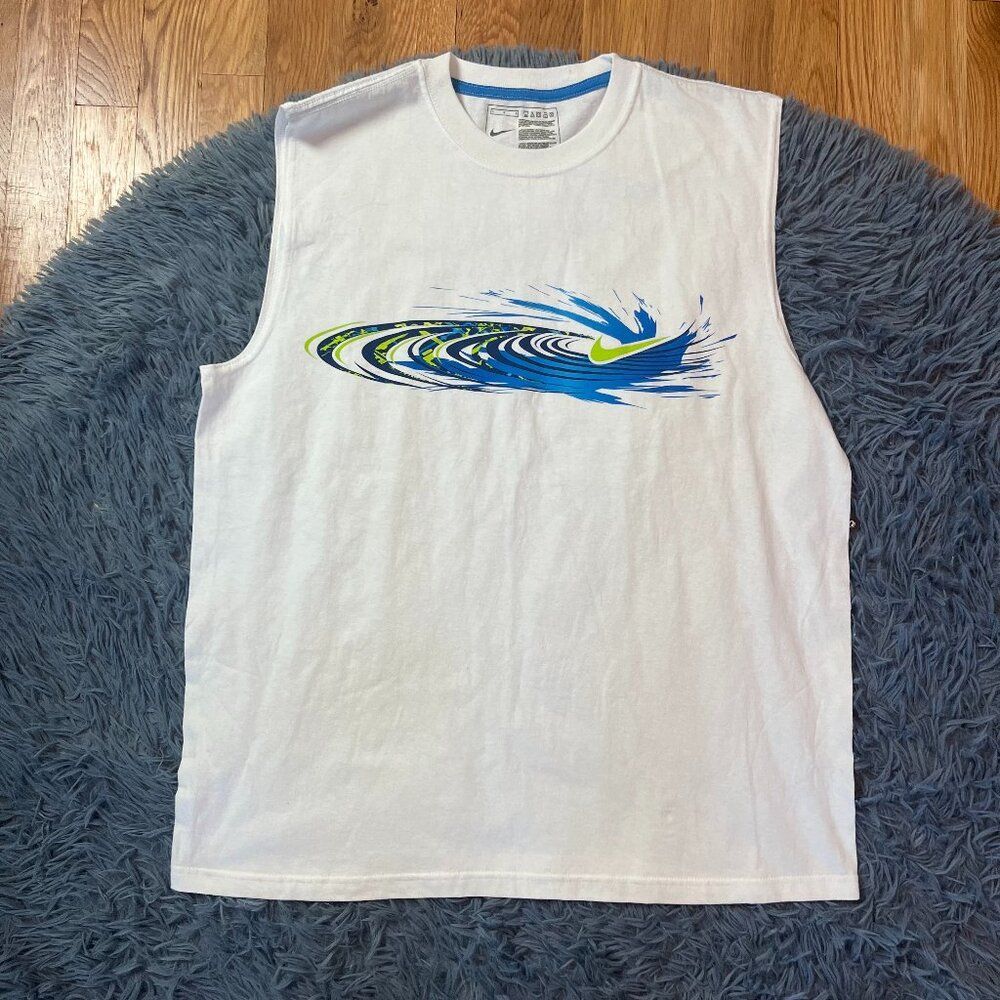 Vintage Nike White Men's Sleeveless T-Shirt Size L NWT